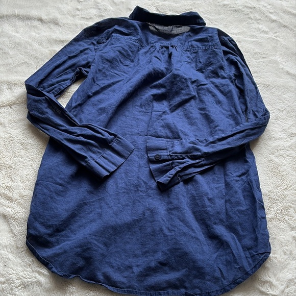 Divided Blue 100% Cotton Button Down Long Sleeve - Picture 4 of 6